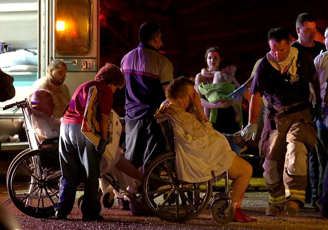 Residents of a nursing home were evacuated due to the fertilizer plant explosion in West, Texas.